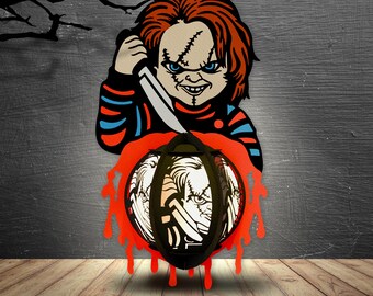 Horror Lantern Paper Cut File, Halloween Lantern Svg, Halloween Shadow Box, Horror Character 3D Box, Lantern Shadow Box, Halloween Decor