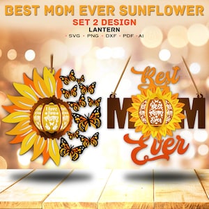 Best Mom Ever Laterne Papierschnitt Datei | Ich Liebe Dich Mama Laterne Muttertag 3D Box Muttertag Laterne Geschenk für Mama Der glückliche Muttertag / K299