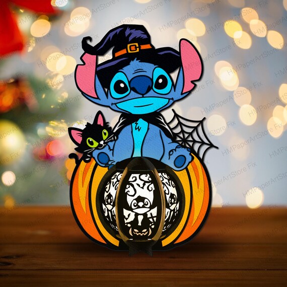 猫カボチャランタン＋魔女帽子　^(｀∇´)^ ハロウィン 魔女の帽子をかぶったかわいい漫画、カボチャのシーン、黒猫が描かれた