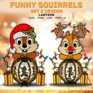 Bundel cartoon lantaarn svg, kerstlantaarn, cartoon kerstlantaarn, stripfiguur schaduwdoos, kerstdecor, cadeau voor kind /K52