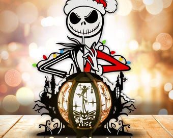 Linterna navideña de película, linterna navideña de personajes de películas, linterna de pesadilla, linterna navideña, decoración navideña, regalo de Navidad /K28