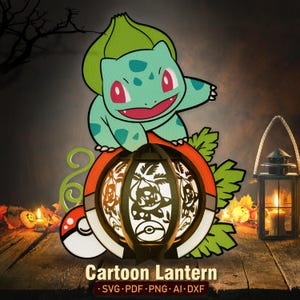 Lanterne de personnages de dessins animés, lanterne de dessin animé, fichier papier découpé, boîte d'ombre de dessin animé, boîte d'ombre de dessin animé, décoration de chambre d'enfant, cadeau pour enfant, K02