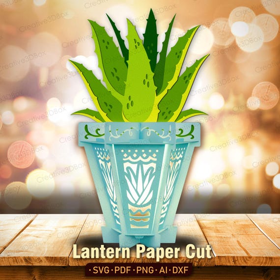 Aloe Vera Lantern SVG, 3D Layered Paper Lantern for Plant Lovers, Botanical  Cricut SVG, Summer Indoor Garden Decor DIY Craft Light Box /K442 - Etsy