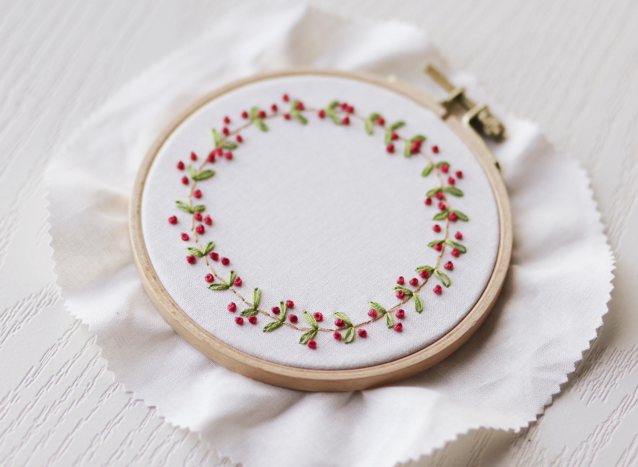 Floral Wreath Embroidery Pattern - Digital Download, Step-by-step Guide ...