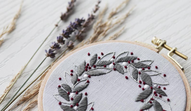Floral Wreath Embroidery Pattern - Digital Download With Step-by-step ...