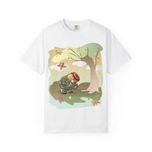 Whimsical Nature T-shirt, Unisex Garment-Dyed Tee, Nature Lover Gift, Spring & Summer Wear, Casual Everyday Style, Eco-Friendly Apparel