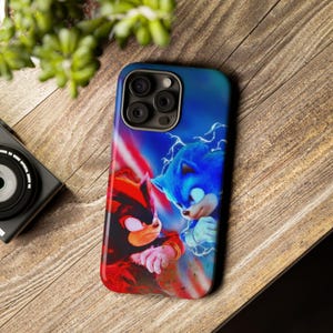 Tough Sonic vs Shadow Phone Case for iPhone 11 12 13 14 15 16 Pro Max & Samsung S21 S22 S23 S24 S25 Ultra Plus