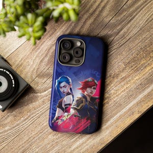 Arcane Jinx and Vi Tough Case for iPhone 16 15 14 13 12 11 Pro Max & Samsung S25 S24 S23  Ultra Plus – League of Legends Protective Cover
