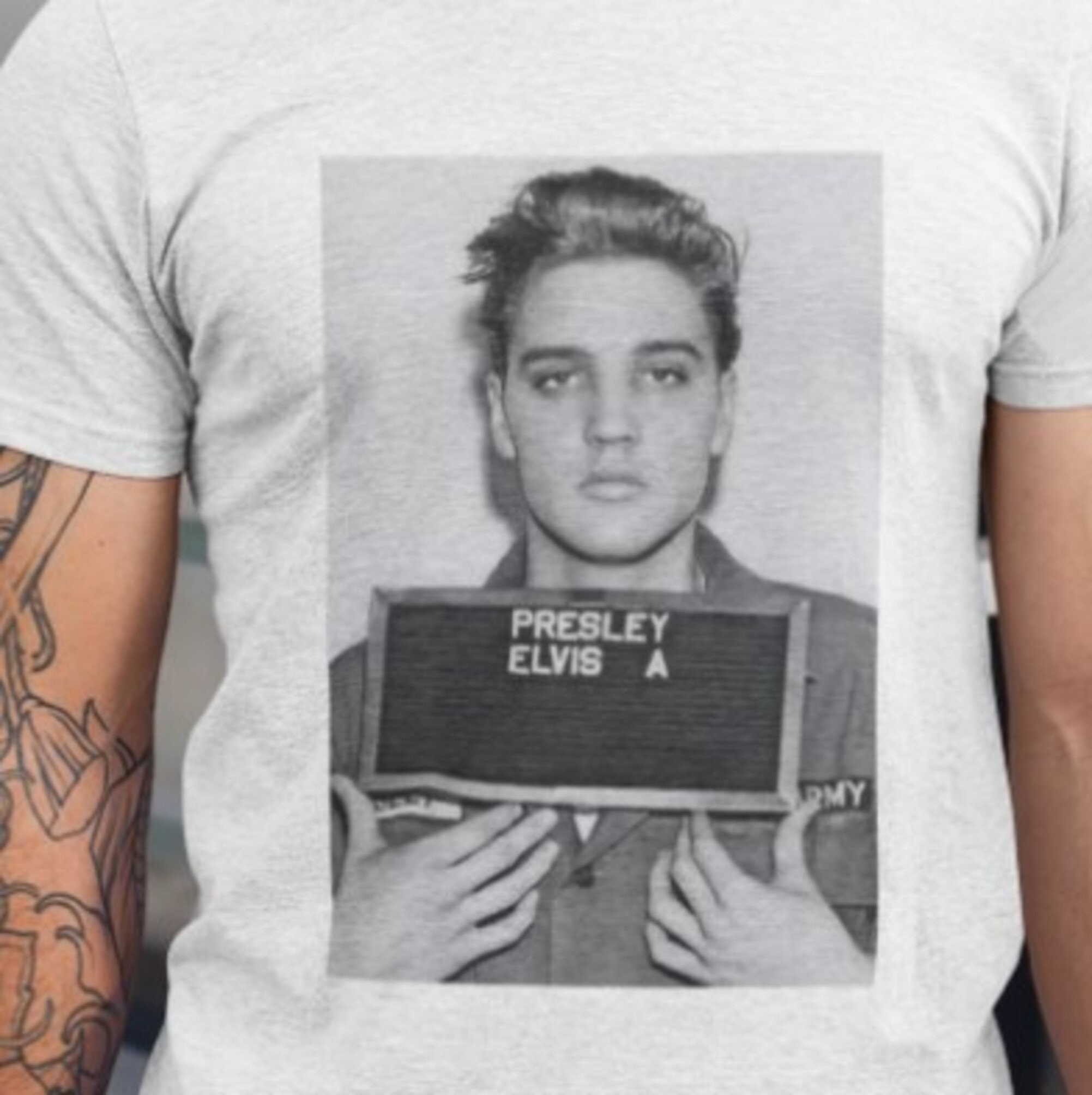 Discover Elvis Mugshot Presley Tee Shirt, Elvis Mugshot Rock Music Tour Shirt