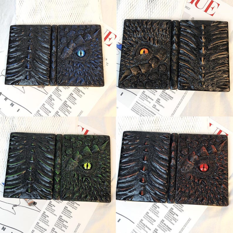 Dragon's Eye Red Notebook Handmade Notebook for TTRPG, Sketchbook End