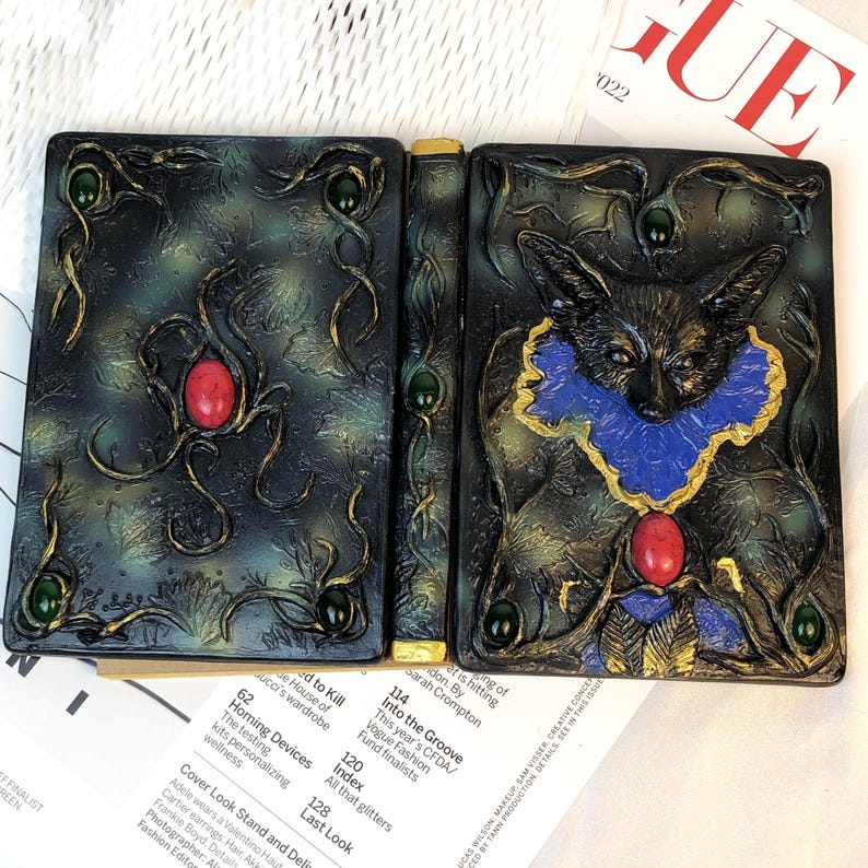Dragon's Eye Red Notebook Handmade Notebook for TTRPG, Sketchbook End
