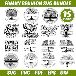 Family Reunion 2025 SVG Bundle: Custom Shirts, Mugs, & Decor