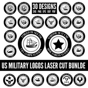 US Military Logo SVG Bundle: Patriotic Badge Clipart (Digital Files Only)