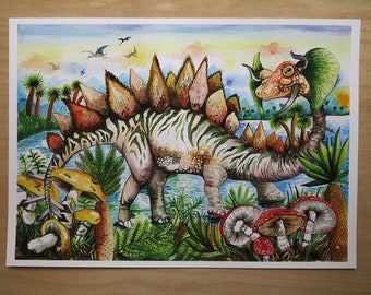 Dinosaur Giclee art print A3