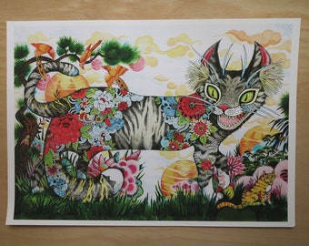 CAT GICLEE  Art print A3