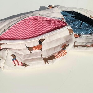 Dackel inspiriert Taschen, Geschenkideen, Schminktasche, Federmäppchen, Kulturtasche, Doggy Bag