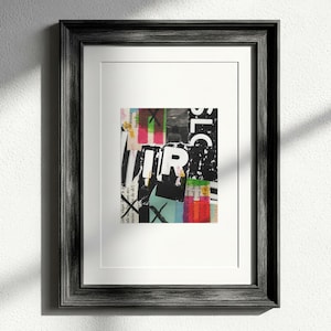 Handmade Mixed Media Miniature Collage Art Urban Grunge Surreal Original Signed Maximalist Paper Apartment Decor For Sale Original Artwork