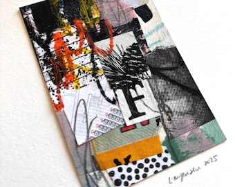 Mini-oeuvres d&#39;art | collage original | fait main