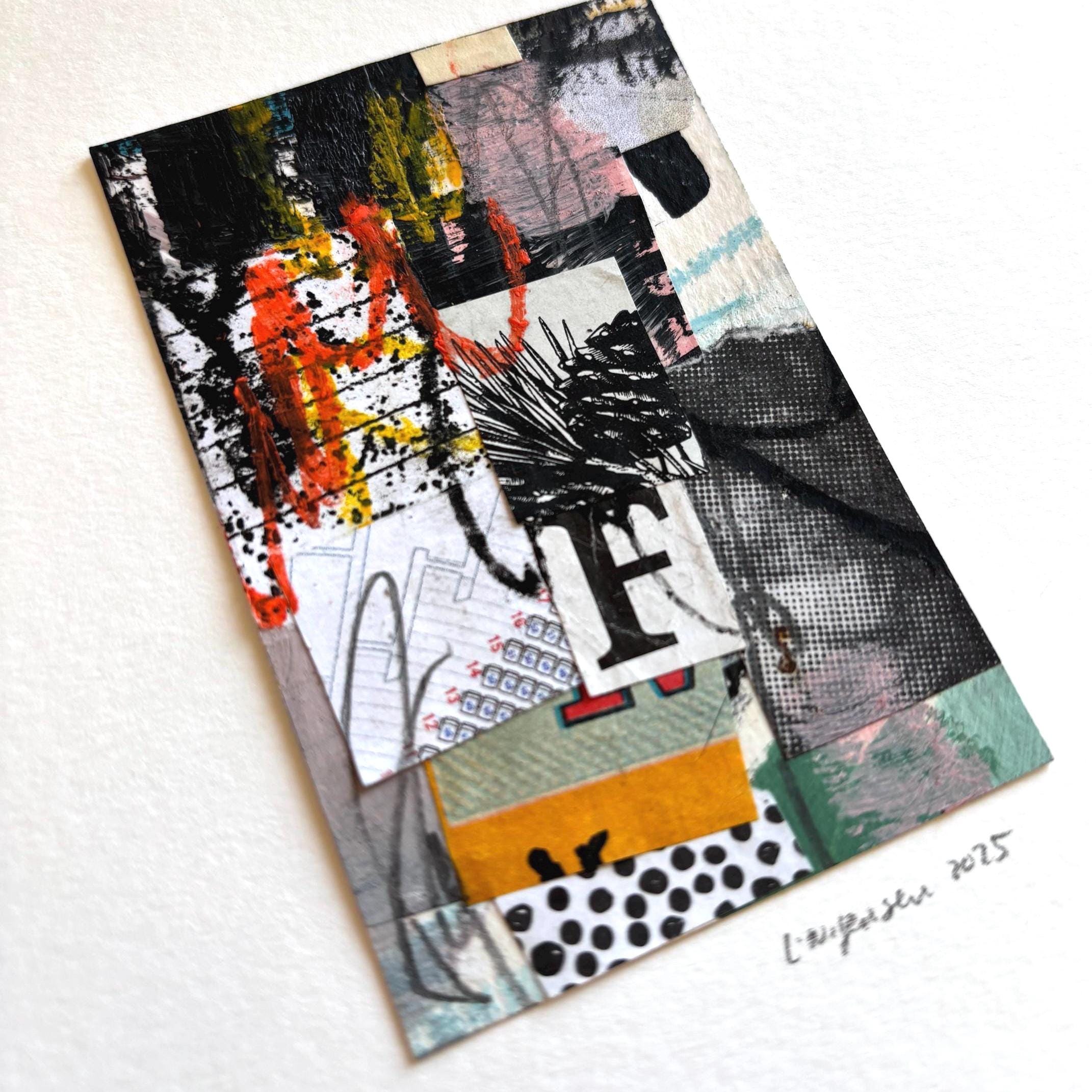 Mini Collages Mini Art | Original Collage | Handmade - Etsy