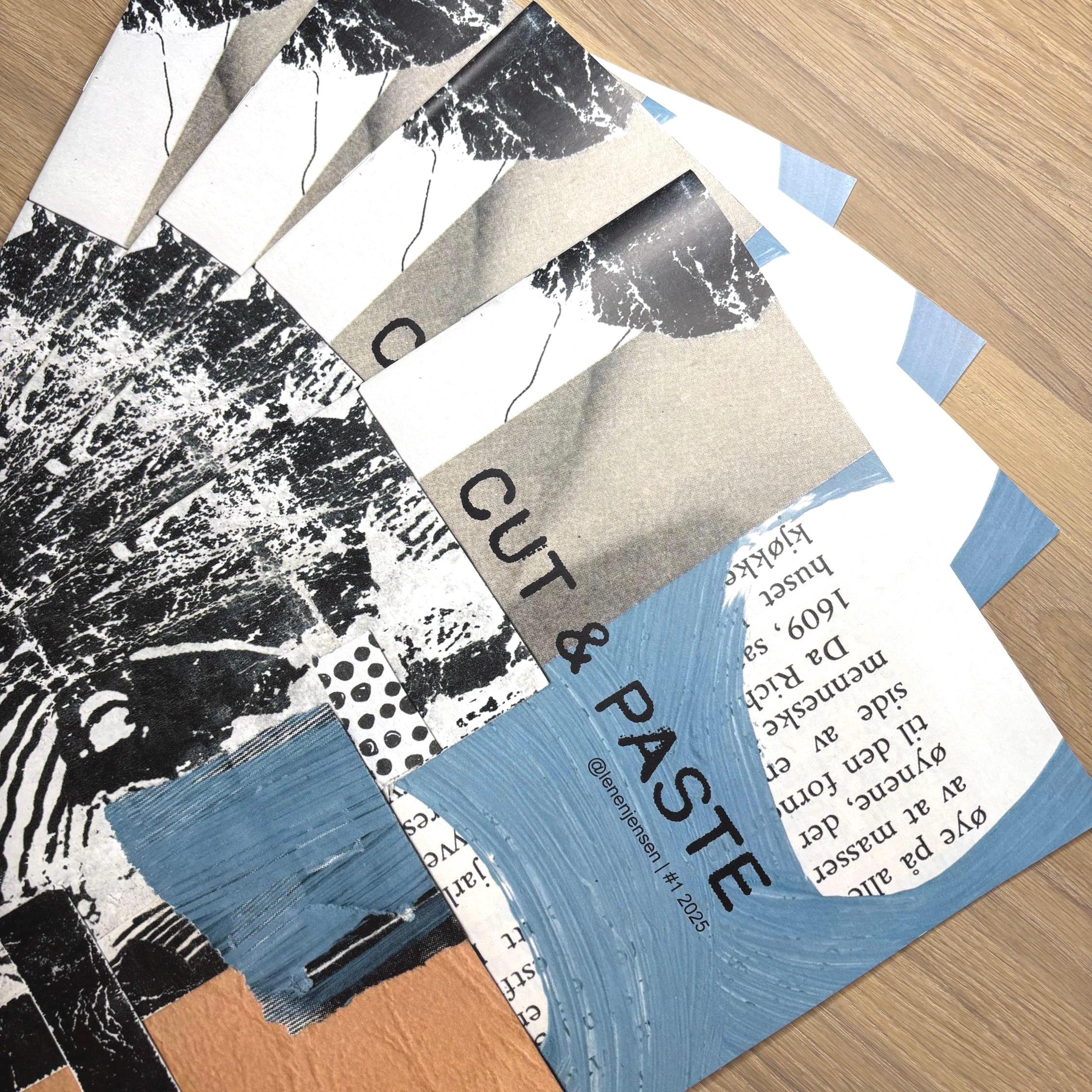 Paste Paper Clouges Cut & Paste Collage Magazine: Handmade Paper Textures, A4 Size - Etsy