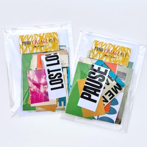 Mini Collage Kit / pacco di carta / carta fatta a mano / regalo per persone creative