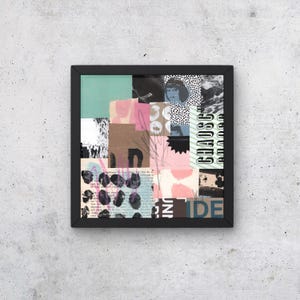 Collage Art Gift For Artist Gift For Sister In Law Friend Gift Picture Collage Mixed Media Artwork Gift For Her Anniversary Gift Wall Art