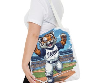 Kids Detroit Tote Bag | Detroit Baseball Fan Accessory | Reusable Carryall