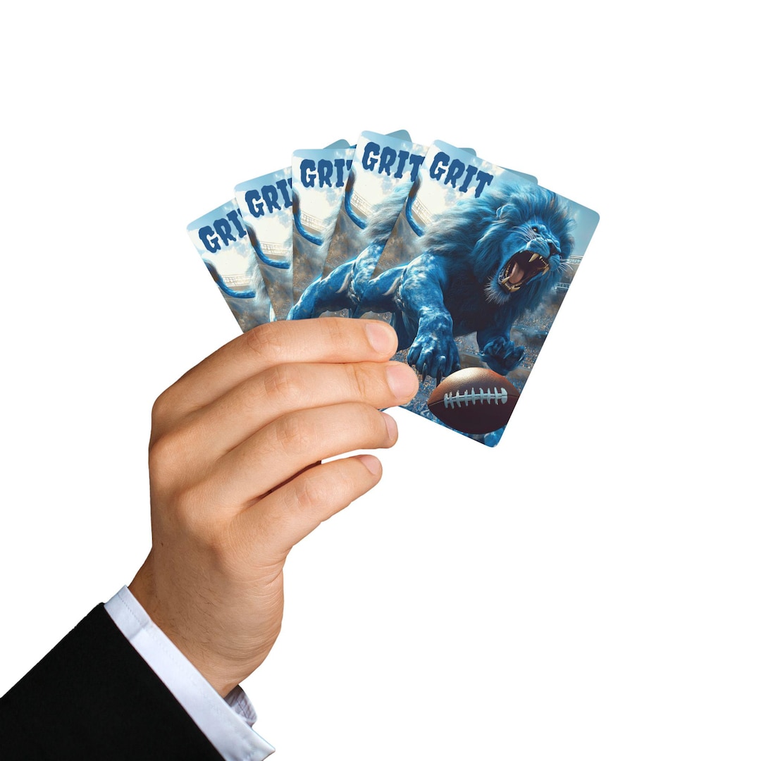 Lions Playing Cards, Detroit Football, Gift, Sports Team Fan, Man Cave ...