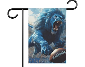 Bandiera/striscione da giardino Detroit GRIT / Decorazione per tifosi dei Lions da esterno in 2 misure