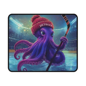 Detroit Hockey Gaming Mouse Pad - Non-Slip, Wings Octopus, Detroit sports fan, Detroit Hockey Fan, Wings Merch, Detroit Octopus, Go Wings!