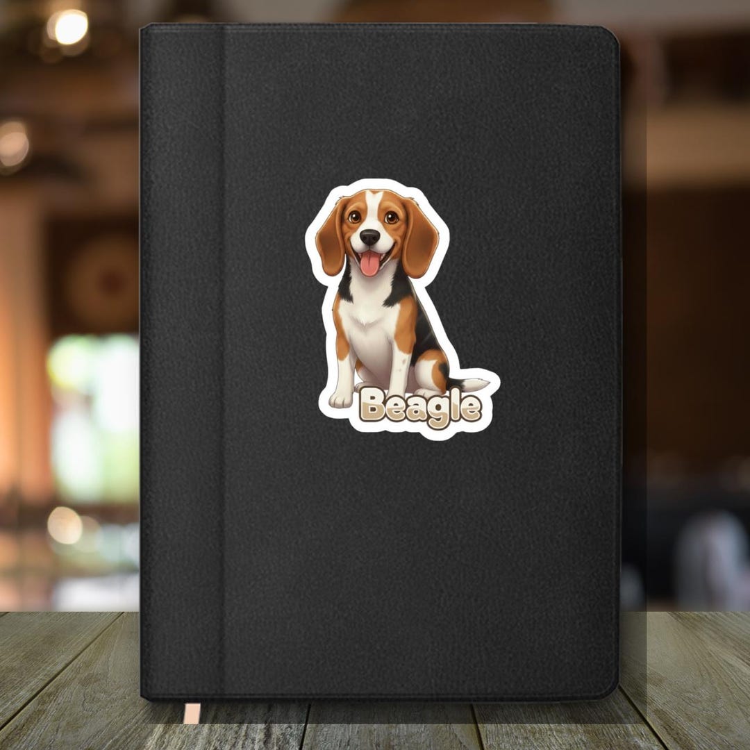Beagle Sticker Cute Vinyl Decal Sticker, Water Bottle Sticker, Laptop ...