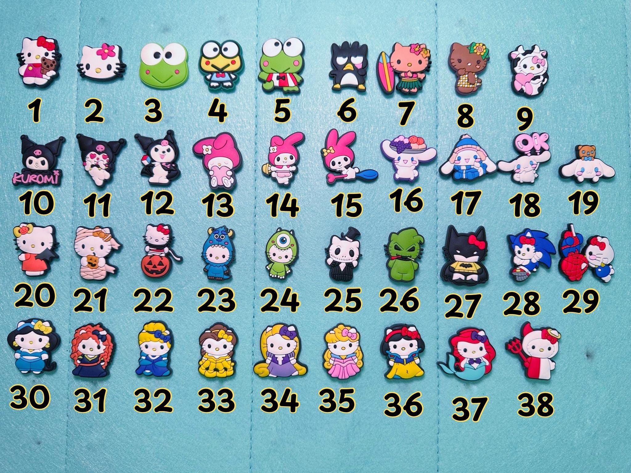 Listing D - Sanrio Shoe Croc Charms - Hello Kitty, Keroppi