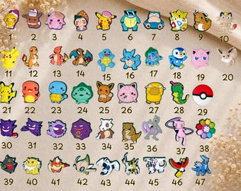 Listing A - Poke Cartoon Shoe Charms