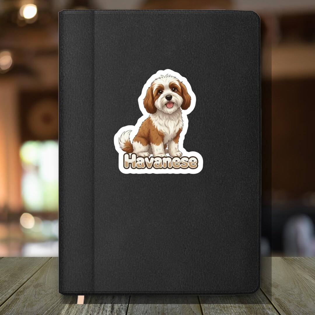 Havapoo Sticker Havanese Dog Cute Vinyl Decal Sticker, Water Bottle Sticker, Laptop ...