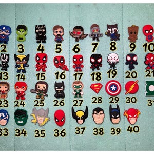 Listing J - Comics Shoe Charms