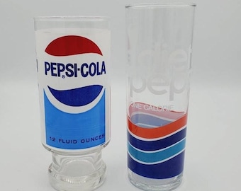 1 Glass Pepsi Glass Breathtaking Embossed 16oz 460ml