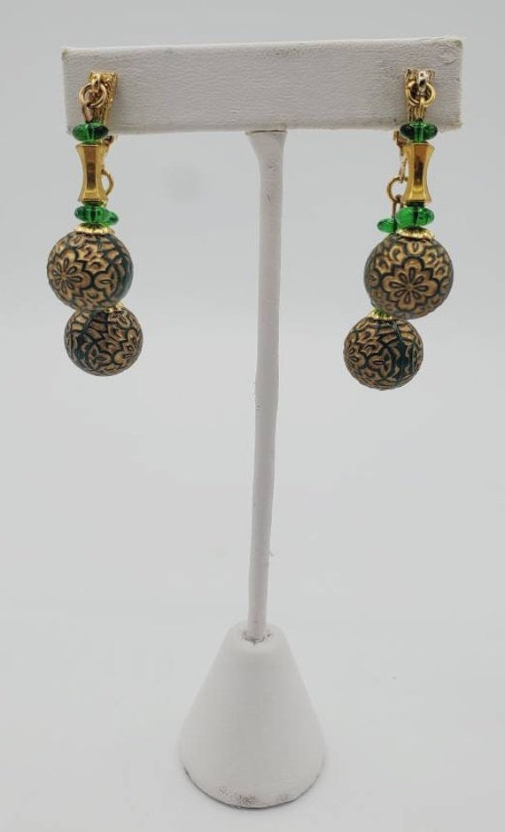 Vintage Hobe Long Necklace + Earrings Set / Parur… - image 5