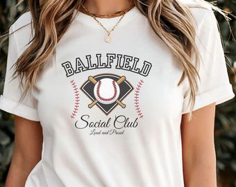 Baseball Mom Gameday Tee,Baseball Gift,Sport Mom Shirt,Baseball Fan Tee,Baseball Season,Coaching Gifts,Sideline Social Club,Ballfield Tshirt