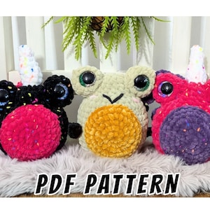 Squishy Frog and Unicorn Frog Crochet Pattern-Digital PDF Crochet Amigurumi Pattern