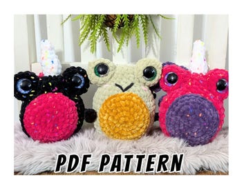 Wzór na szydełko: Żaba Squishy i Żaba Jednorożec – cyfrowy wzór na szydełkowe amigurumi w formacie PDF