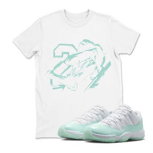 Jordan 11 Low Igloo Sneaker Matching TShirt, AJ 11s Green Mint TShirt Match JORDAN , Shirt match sneaker