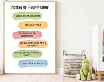 Póster de mindfulness para niños / Arte mural imprimible de mentalidad de crecimiento / Decoración para el aula o la escuela / Descarga digital