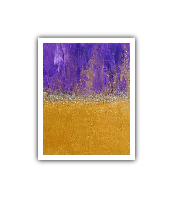 Trending Now Gold Artwork Purple Glitter Popular Art Etsy