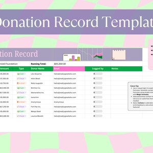 Donation Record Template