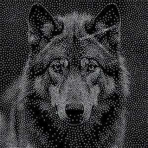 Wolf Stipple Art SVG | CNC Router File | Laser Engraving File | Stipple Vector | dxf png | Wood Engraving Project | Instant Download