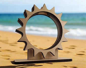 Sun Sea Glass Shadowbox: Beach Decor Display, Window Hanging or LED Light, 3 sizes