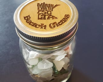 Minnesota Agates Beach Glass Rocks Collection Mason Jar Lid Topper Regular or Wide Mouth