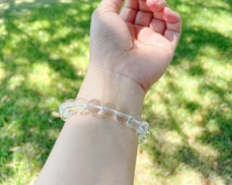 Clear Quartz Crystal Bracelet: Natural Chakra Healing, Spiritual Wellness