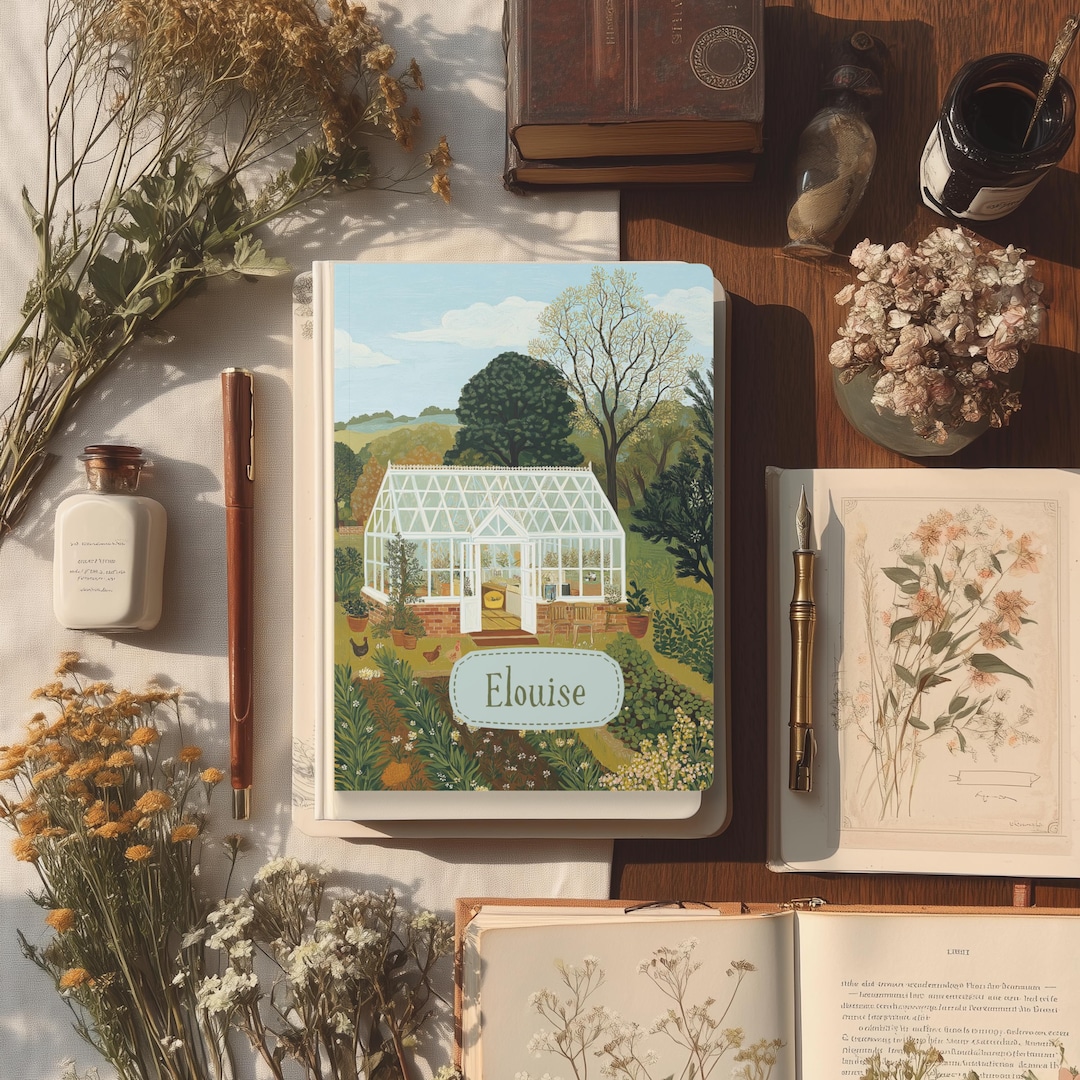 Personalized A5 Lined Cottagecore Garden Greenhouse Notebook | A ...