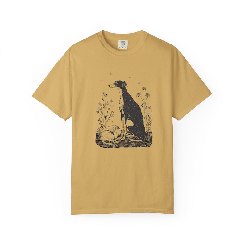 Whippet Siblings Comfort Colors T-shirt | Greyhound Gift, Vintage Dog Tee, Unisex Shirt, Sighthound Lover Top image 5